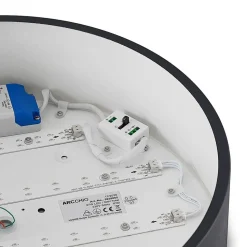 Arcchio LED-loftlampe Noabelle, Ø 40 cm, sort, metal