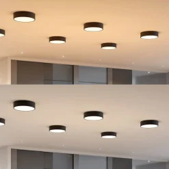 Arcchio LED-loftlampe Noabelle, Ø 40 cm, sort, metal