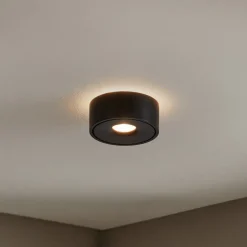 Arcchio LED-loftlampe Rotari, Ø 12 cm, op & ned, sort