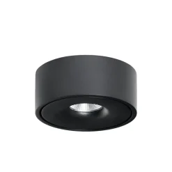 Arcchio LED-loftlampe Rotari, Ø 12 cm, op & ned, sort