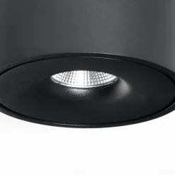 Arcchio LED-loftlampe Rotari, Ø 12 cm, op & ned, sort
