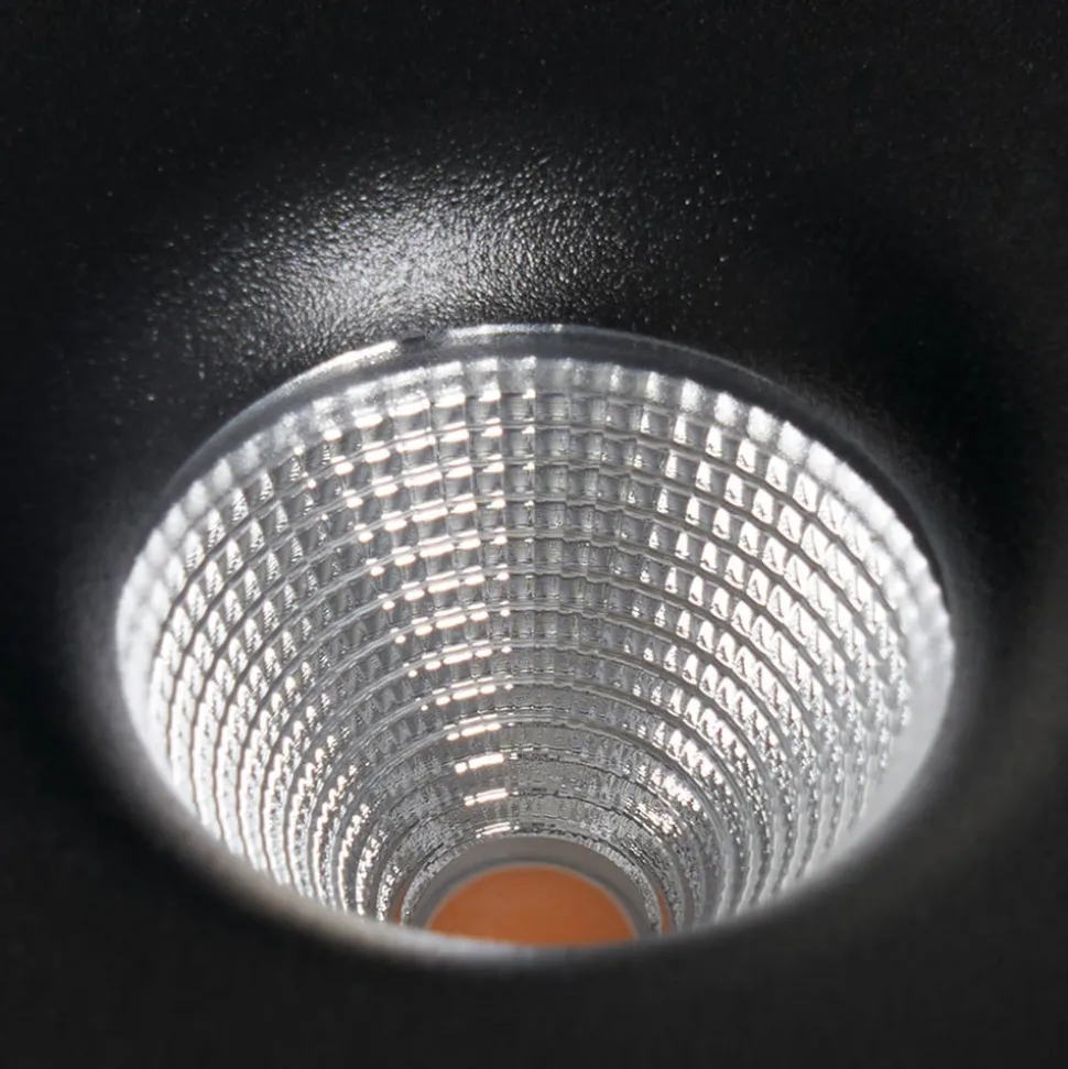 Arcchio LED-loftlampe Rotari, Ø 12 cm, op & ned, sort