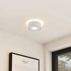 Arcchio LED-loftlampe Rotari, hvid, op og ned, aluminium