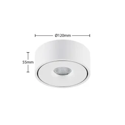 Arcchio LED-loftlampe Rotari, hvid, op og ned, aluminium