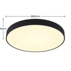 Arcchio LED-loftlampe Vanida, sort, Ø 60 cm, op/ned