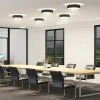 Arcchio LED-loftlampe Vanida, sort, Ø 40 cm, op/ned