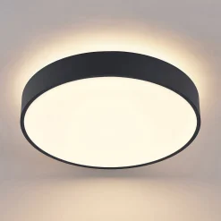 Arcchio LED-loftlampe Vanida, sort, Ø 40 cm, op/ned