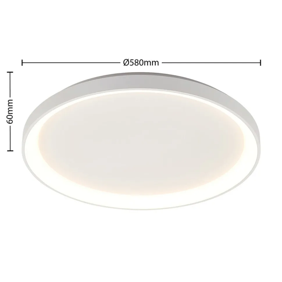 Arcchio LED-loftlampe Vivy, Ø 58 cm, hvid, metal