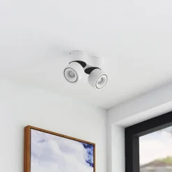 Arcchio LED-loftspot Rotari, hvid, 2 lyskilder, 1362lm
