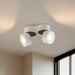Arcchio LED-loftspot Rotari, hvid, 2 lyskilder, 2270lm