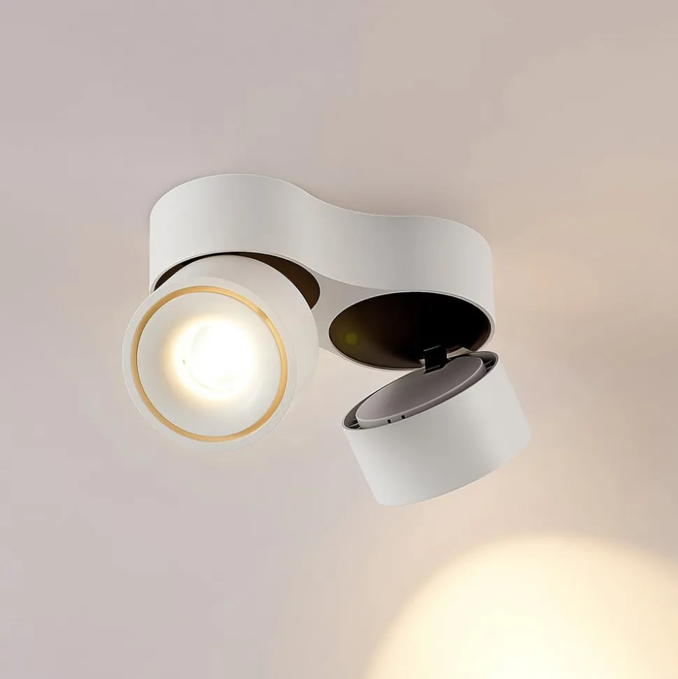 Arcchio LED-loftspot Rotari, hvid, 2 lyskilder, 2270lm