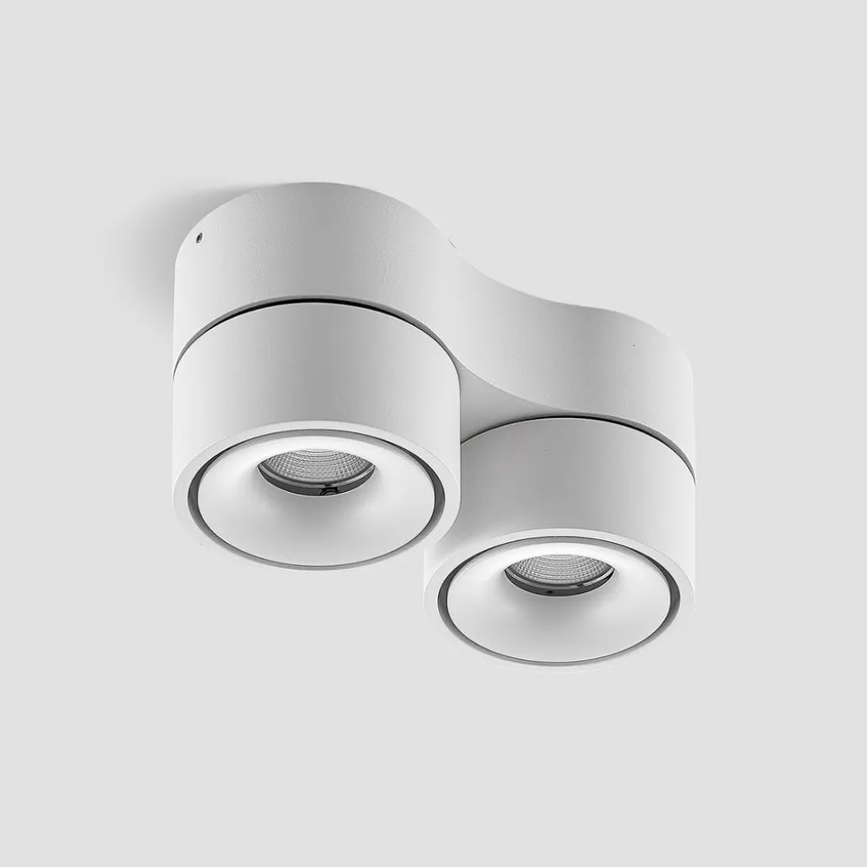 Arcchio LED-loftspot Rotari, hvid, 2 lyskilder, 2270lm