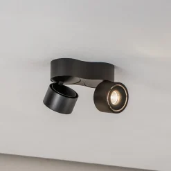 Arcchio LED-loftspot Rotari, 1240lm, 2 lyskilder, sort