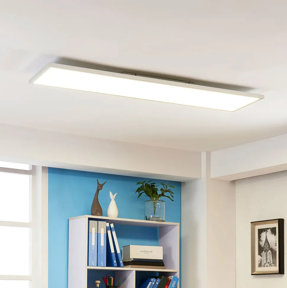 Arcchio LED-panel Arthur, 120 x 30 cm, sølv, 4000 K