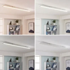 Arcchio LED-panel Arya, 120 cm, hvid, dæmpbar, aluminium