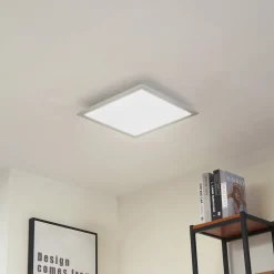 Arcchio LED-panel Lyndra, 40 cm, sølv, aluminium, dæmpbar, CCT