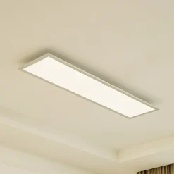 Arcchio LED-panel Lyndra, 120 cm, sølv, aluminium, dæmpbar, CCT