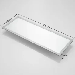 Arcchio LED-panel Lyndra, 80 cm, sølv, aluminium, dæmpbar, CCT