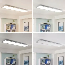 Arcchio LED-panel Lysander, 32W, CCT, 119cm, sølv