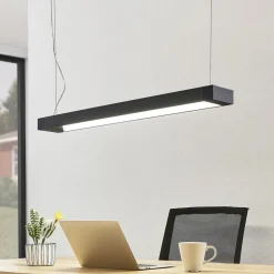 Arcchio LED-pendellampe Cuna, 92 cm, sort, metal