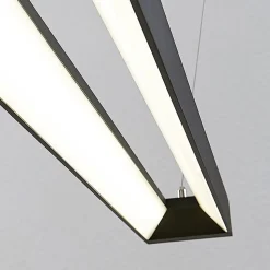 Arcchio LED-pendellampe Cuna, 92 cm, sort, metal