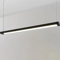 Arcchio LED-pendellampe Cuna, sort, 162 cm, metal