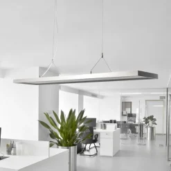 Arcchio LED-pendellampe Dorean, sølv, metal, 120 cm