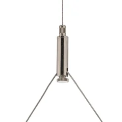 Arcchio LED-pendellampe Dorean, sølv, metal, 120 cm