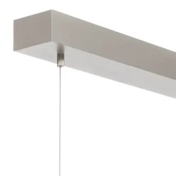 Arcchio LED-pendellampe Dorean, sølv, metal, 120 cm