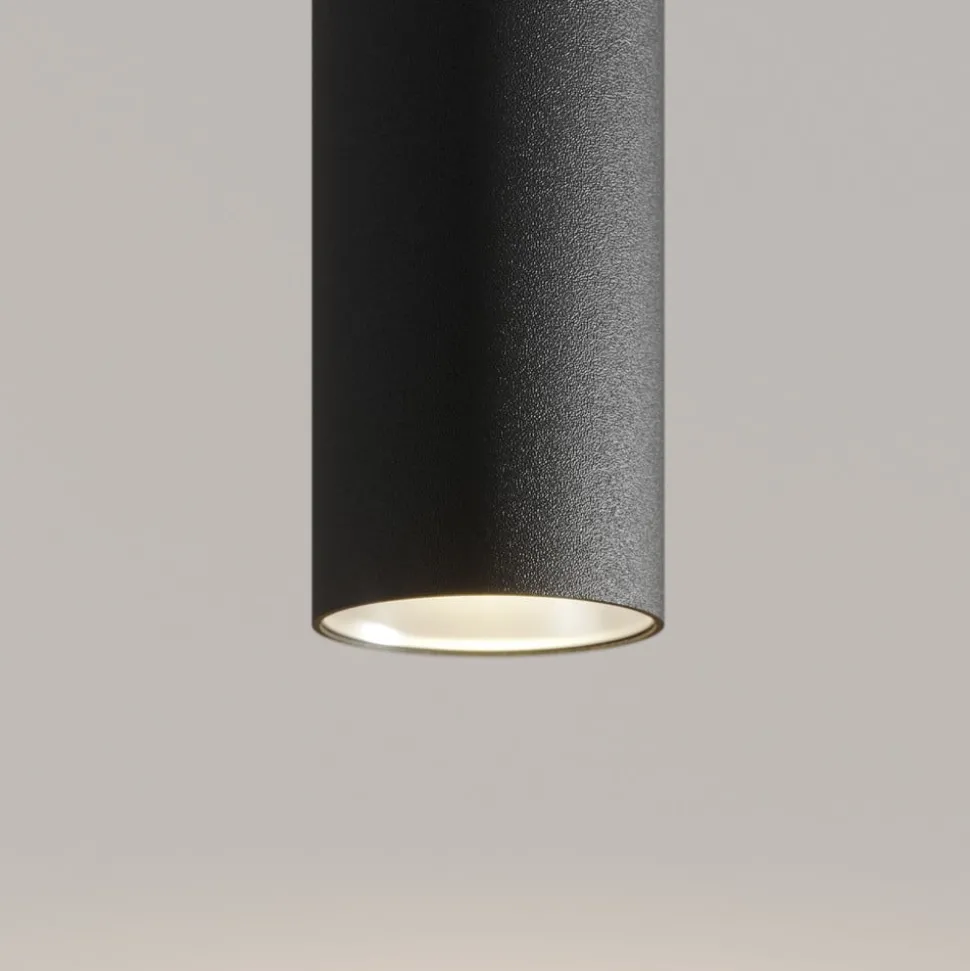Arcchio LED-pendellampe Franka, 1 lyskilde, Ø 4 cm, sort