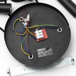Arcchio LED-pendellampe Franka, 3 lyskilder, Ø 24 cm, sort