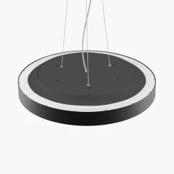 Arcchio LED-pendellampe Vanida, sort, Ø 60 cm, op/ned