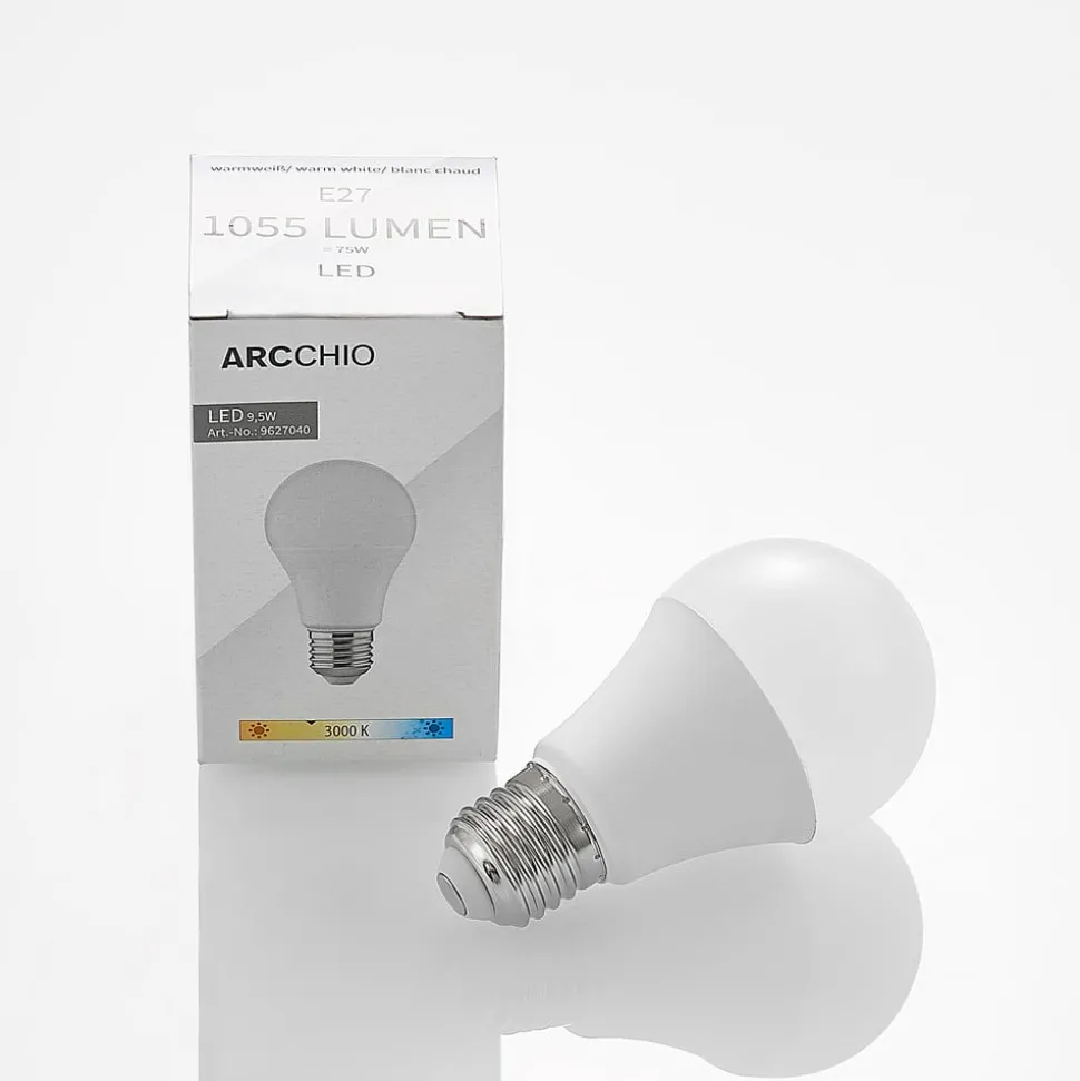 Arcchio LED-pære E27 A60 9,5W opal 3.000K 1055lm