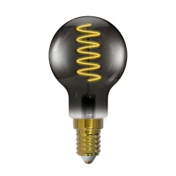 Arcchio LED-pære, glødetråd, E14, 4,9 W, røggrå