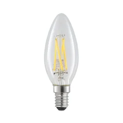 Arcchio LED-pære, glødetråd, stearinlys, E14, 4W, klar