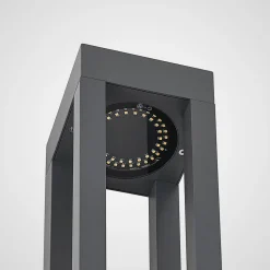 Arcchio LED pullert Lienna, 90 cm, grå, metal, IP65