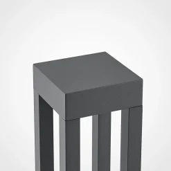 Arcchio LED pullert Lienna, 90 cm, grå, metal, IP65