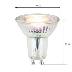 Arcchio LED-reflektorpære, GU10, 3W, klar, 3.000K