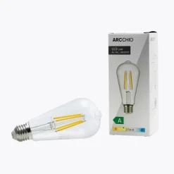 Arcchio LED-rustik lyspære, E27 3,8W, klar, 2700K, 806lm