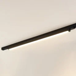 Arcchio LED-skinnelampe Harlow, sort, 109 cm, 3.000K
