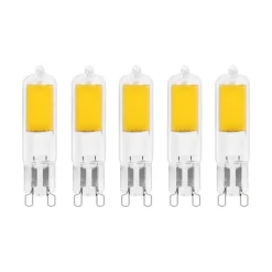 Arcchio LED-stiftsokkelpære, G9, 4W, 2700K, sæt med 5 stk