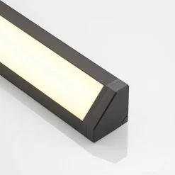 Arcchio LED-underskabsbelysning Ovano, 62 cm, sort, aluminium