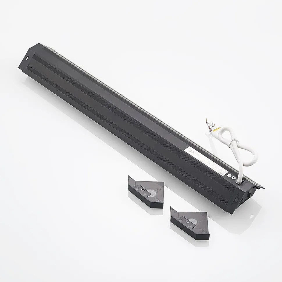 Arcchio LED-underskabsbelysning Ovano, 62 cm, sort, aluminium