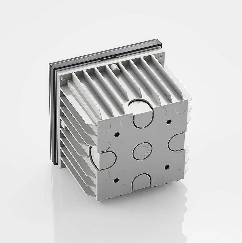 Arcchio LED-vægindbygningslampe Zamo, sort, 11 cm, IP65