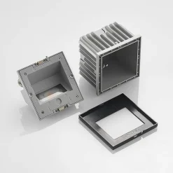 Arcchio LED-vægindbygningslampe Zamo, sort, 11 cm, IP65