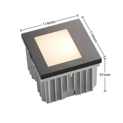 Arcchio LED-vægindbygningslampe Zamo, sort, 11 cm, IP65