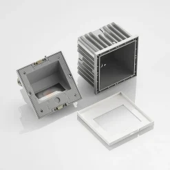 Arcchio LED-vægindbygningslampe Zamo, hvid, 11 cm, metal, IP65