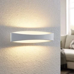 Arcchio LED-væglampe Jelle, 44 cm, hvid, metal, op/ned