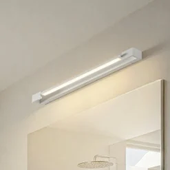 Arcchio LED-væglampe Jora, 60 cm, hvid, drejelig, IP44