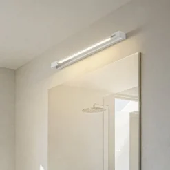 Arcchio LED-væglampe Jora, 60 cm, hvid, drejelig, IP44